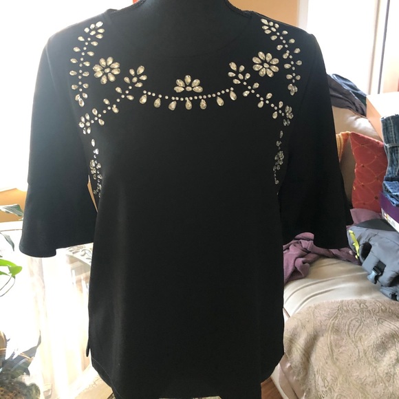 New York & Company Tops - NWT NY&C Embellished Neck Top